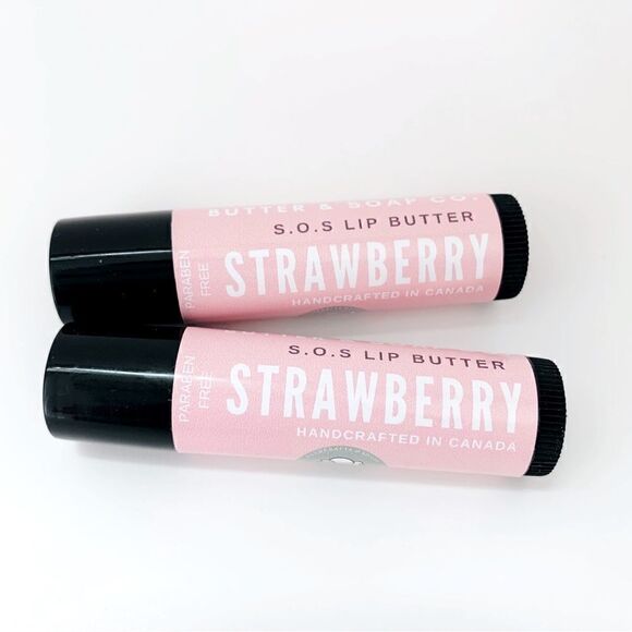 ✨HOST PICK 🍓Two Handcrafted S.O.S Lip Butter Sticks Strawberry - Picture 4 of 10